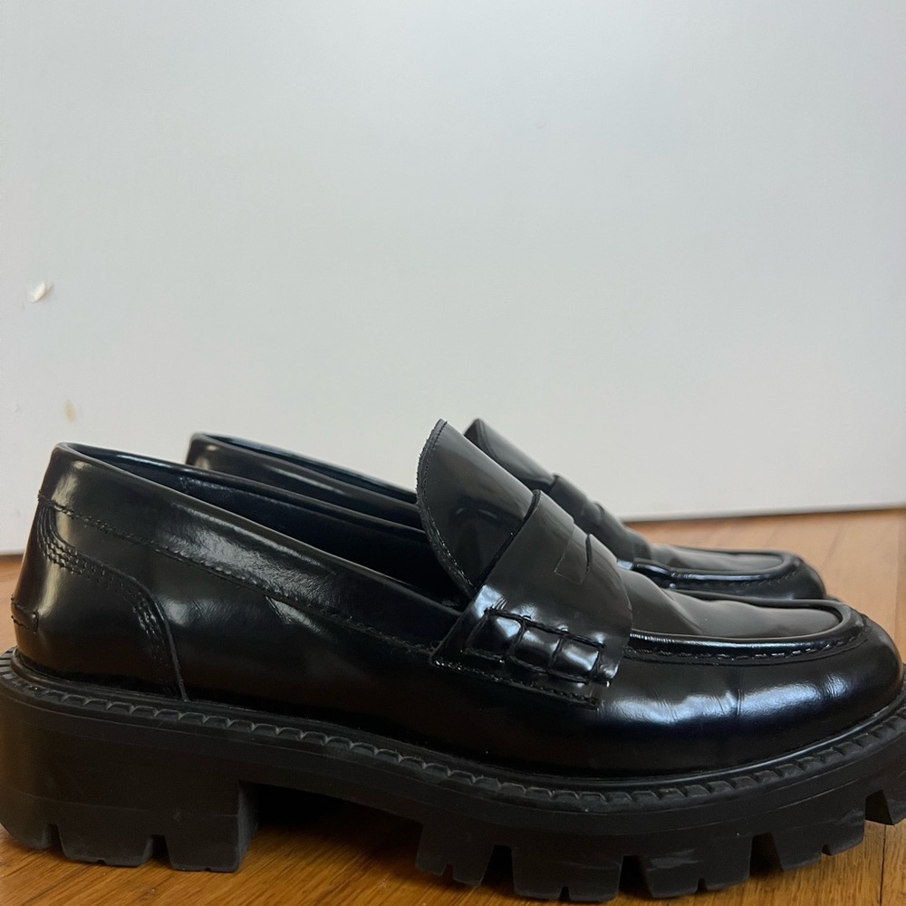 Massimo Dutti Black Chunky Moccasins